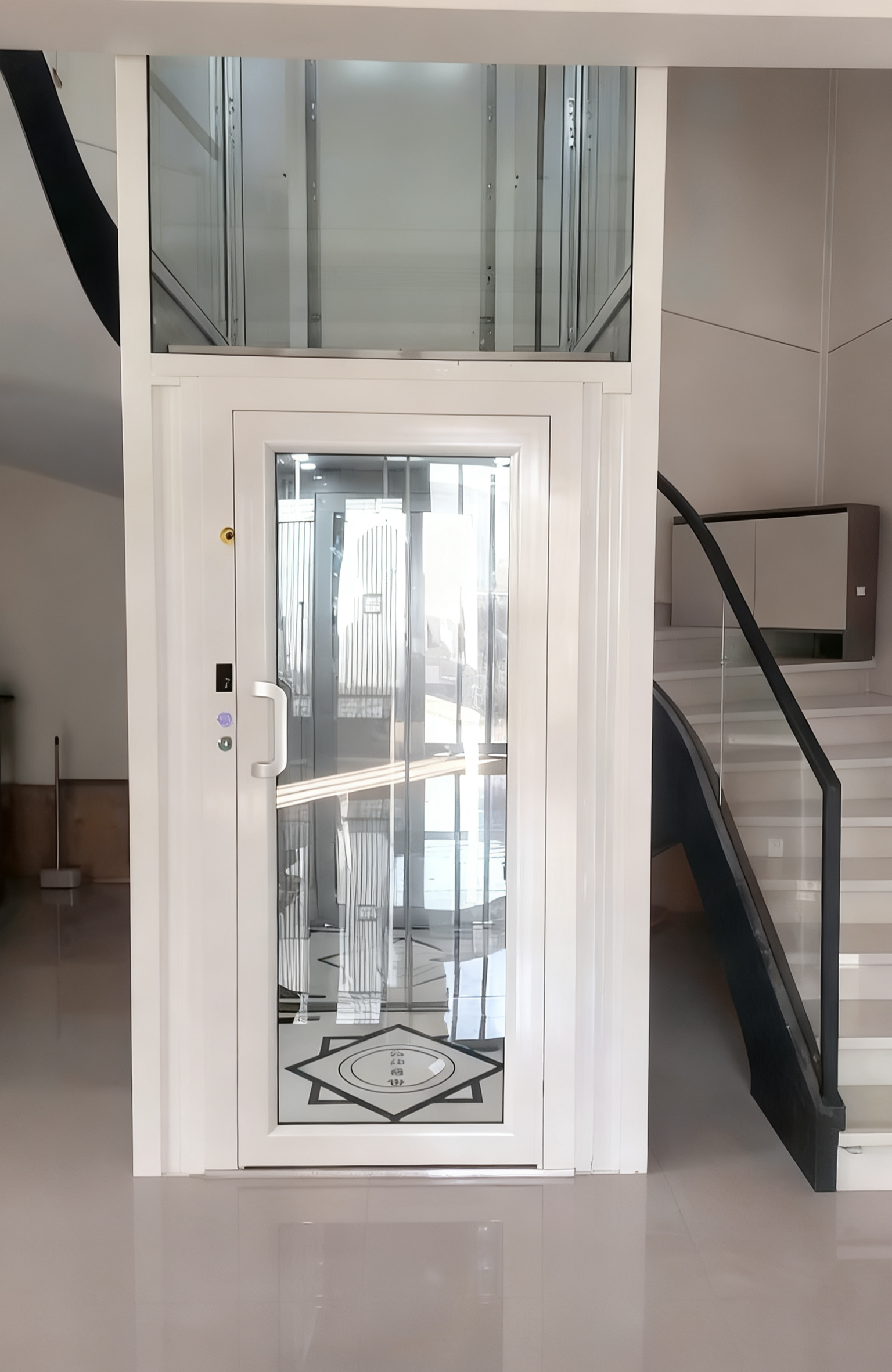 2-4floor home elevator 350kg 9-10m rise residential lift stainless steel glass indoor
