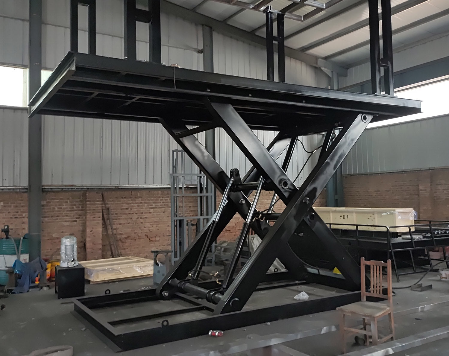 scissor lift double deck parking system 3 ton 5.5kW silent pump hydraulic car parking lift