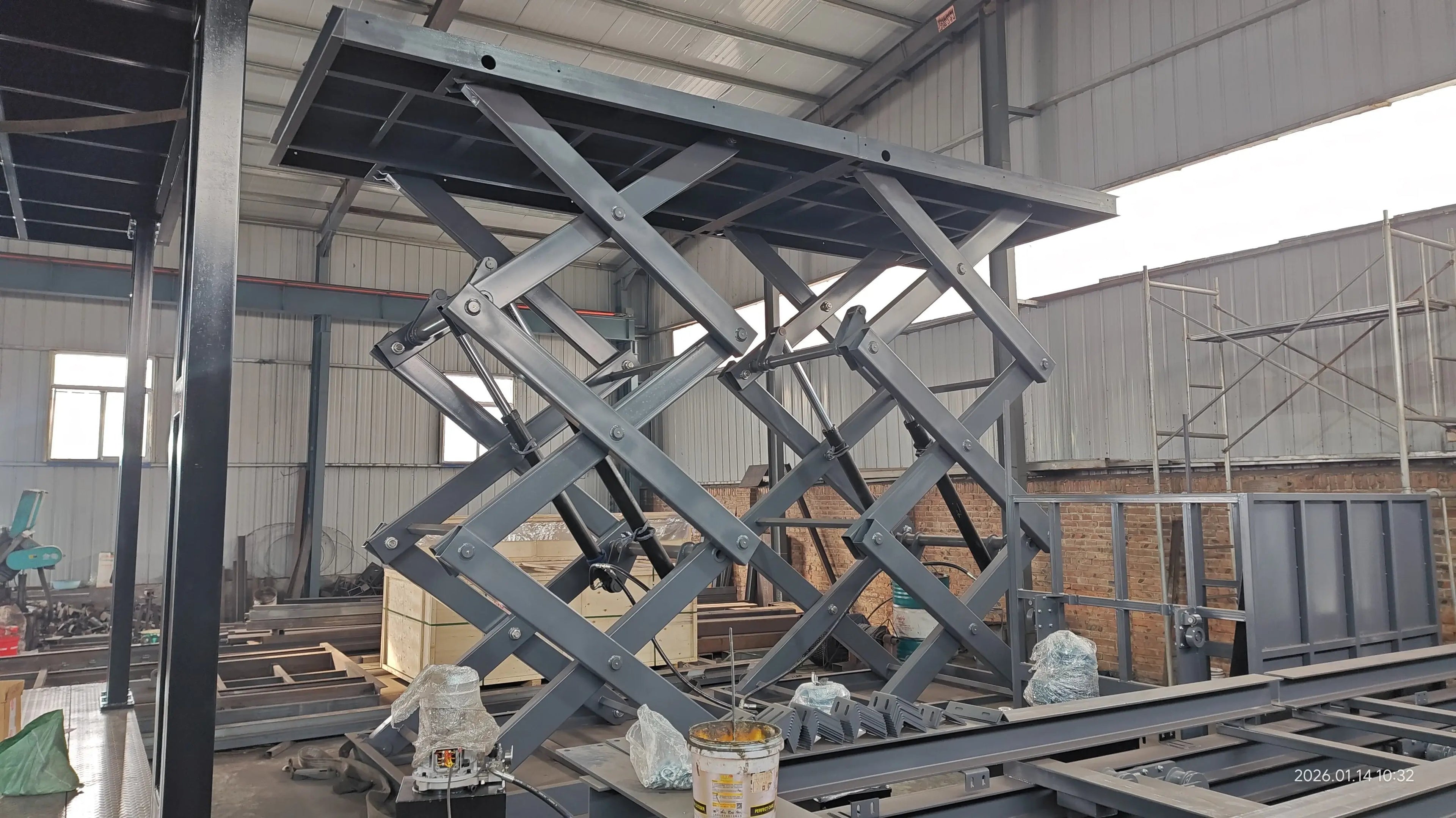 scissor lift twin structure 5 ton 7.5kW 4.45m lift height heavy duty industrial platform lift