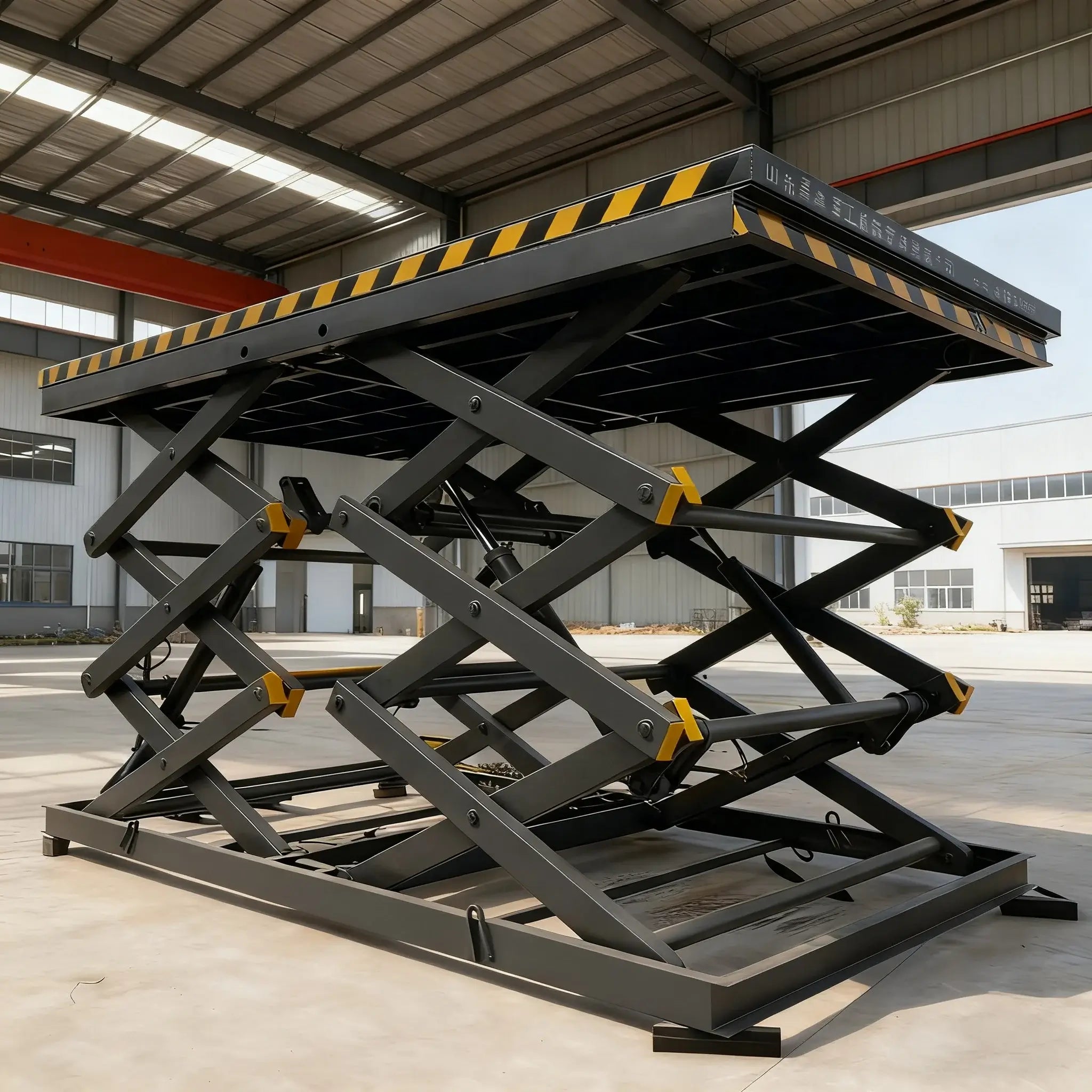 Heavy-duty scissor lift table multi-stage industrial platform - BEACON INDUSTRIES